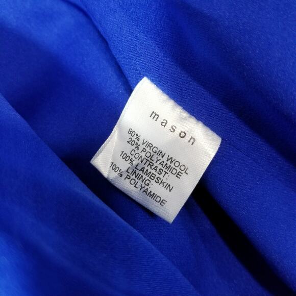 Mason Virgin Wool Blend Lambskin Open Cardigan Blazer - Picture 13 of 14
